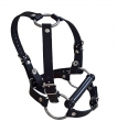 Premium BDSM leather bite harness
