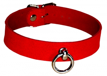 Leather Collar red