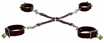 bondage set Hand & Ankle Cuffs, brown
