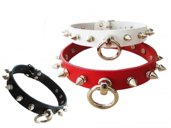 BDSM Studded Collar with small Spikes S/M