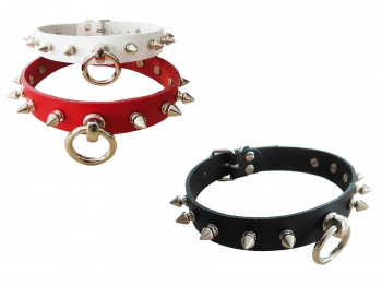 BDSM Studded Collar with small Spikes L/XL