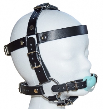 BDSM Fetish Adult Baby Dummy Pacifier Gag Head Harness incl. 2 pacifiers