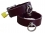 Lockable BDSM Buffalo Leather Ankle Cuffs bordeaux red