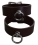Lockable BDSM Buffalo Leather Hand Cuffs, brown