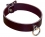 BDSM Lockable buffalo leather collar, bordeaux red