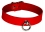 BDSM leather collar RED