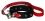Lockable collar with turn ring and killer rivets incl. Leash black/red