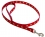 BDSM Leather Leash with rivets - red