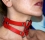 Sexy Leather Necklace, red