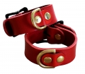 Ankle cuffs buffalo leather red