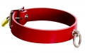 Lockable Leather Collar, red
