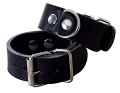 Ankle cuffs buffalo leather black