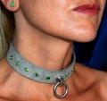 BDSM Leather Collar, grey