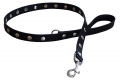 leather Leash with rivets black