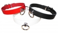 Leather Collar of O black, red o...
